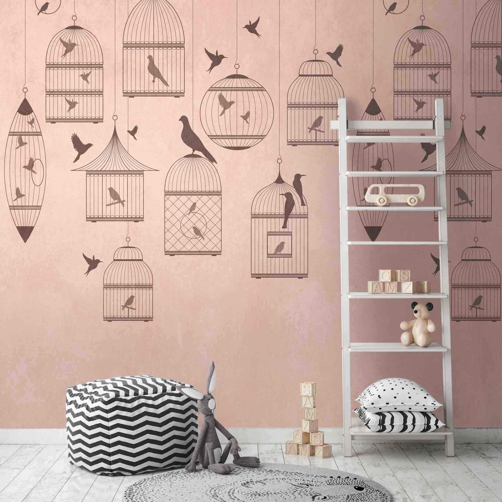 A.S. Creation Fototapete The Wall 382961 Ein Motiv pro Rolle Naturoptik Rosa