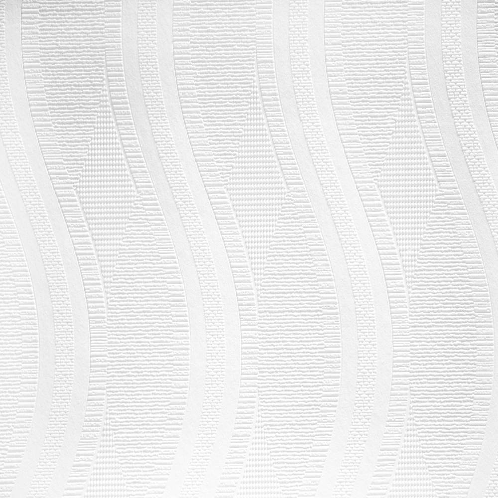 A.S. Creation | Meistervlies | 260512 | Vliestapete Überstreichbar | Wellen | 0.53 x 10.05 m | Weiß
