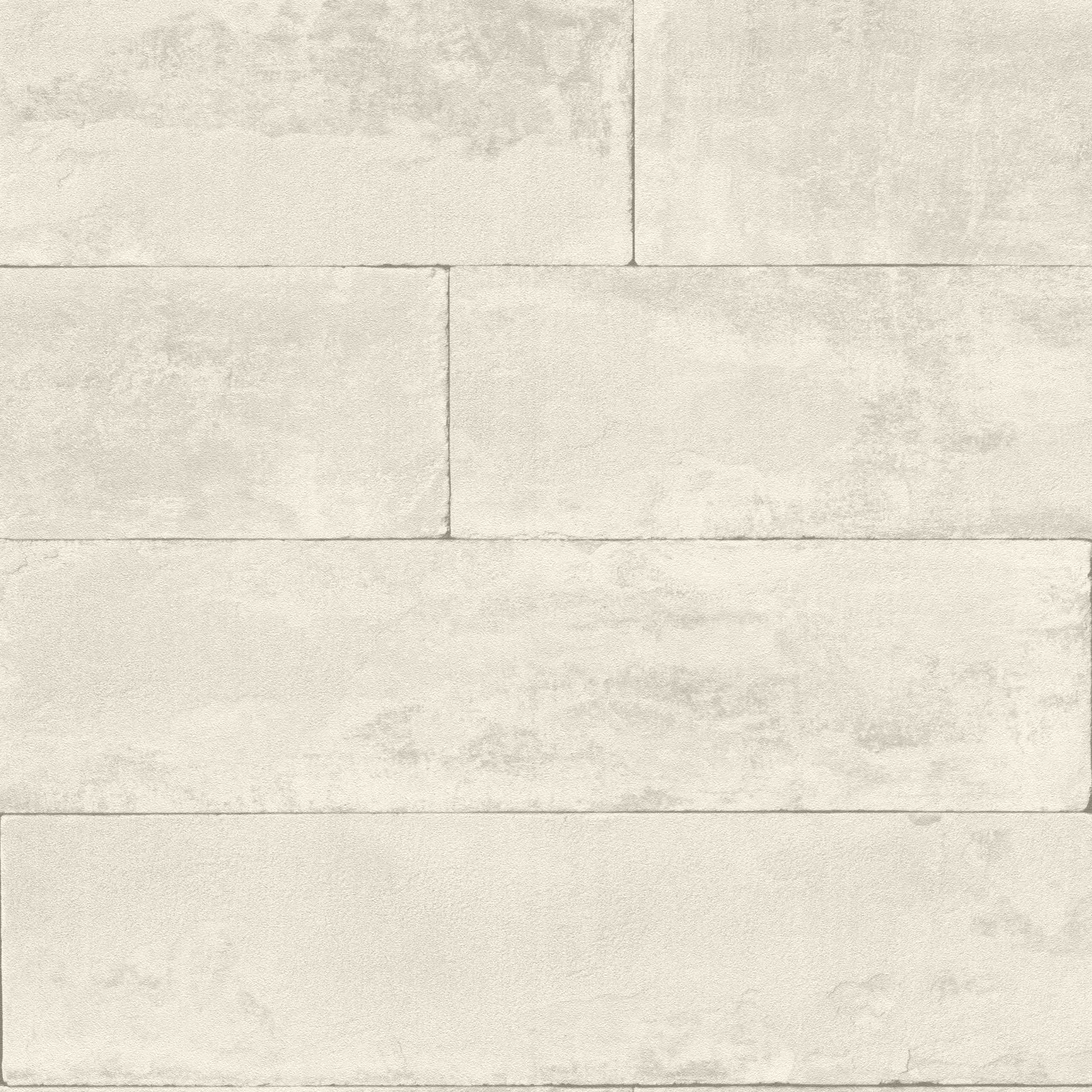 Rasch | Brick Lane | 426007 | Vliestapete | Steinoptik | 0.53 x 10.05 m | Weiß
