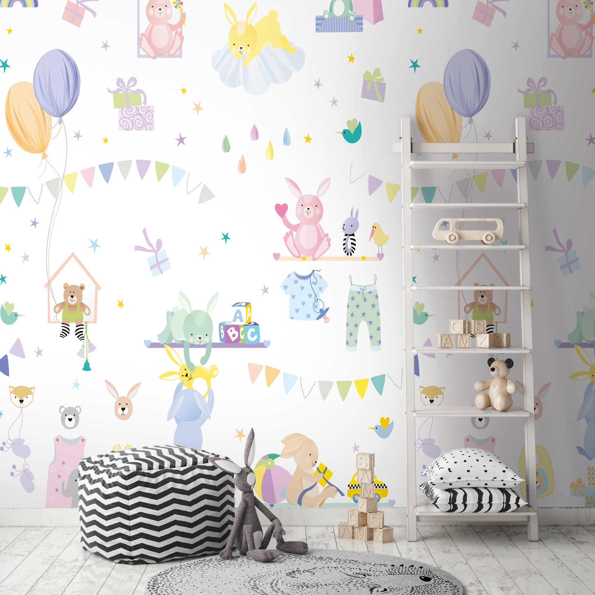 A.S. Creation Fototapete The Wall II 391881 Ein Motiv pro Rolle Kinderzimmer Bunt
