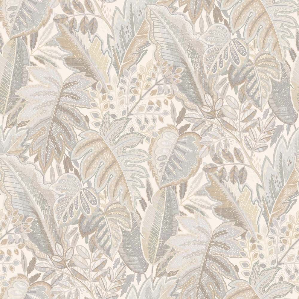 Grandeco | Ciara | A58402 | Vliestapete | Dschungel | 10.05 x 0.53 m | Beige