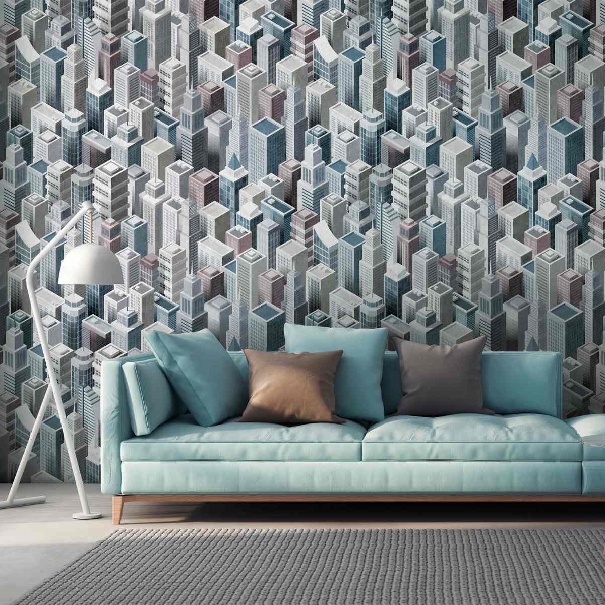 A.S. Creation Fototapete The Wall 382501 Ein Motiv pro Rolle Architektur Grau