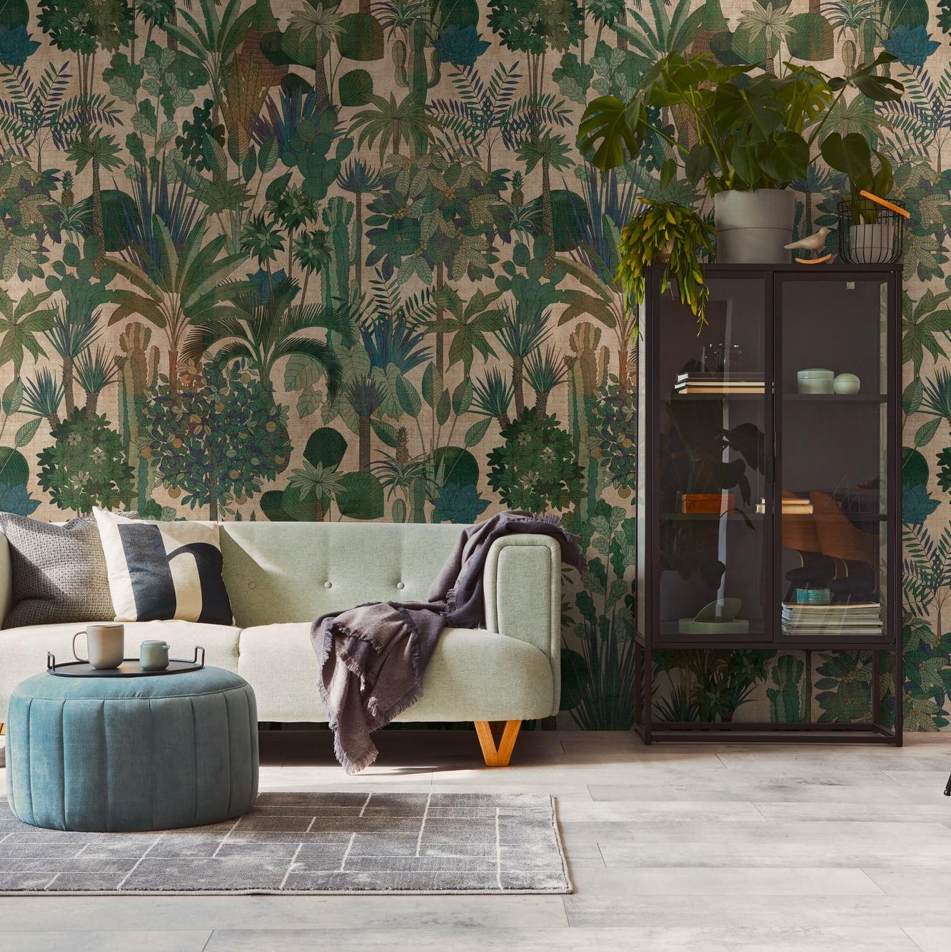 A.S. Creation Fototapete The Wall III 398631 Ein Motiv pro Rolle Botanical Dschungel Grün Beige