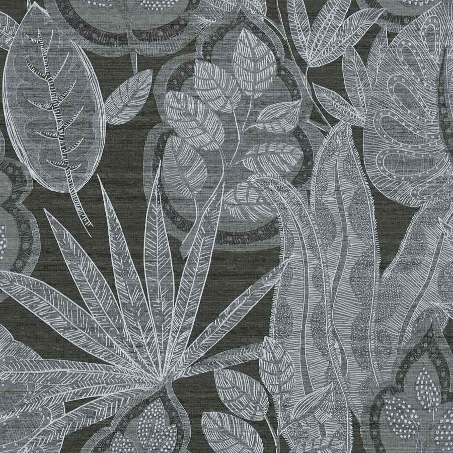 A.S. Creation | Famous Garden | 393461 | Vliestapete | Bäume & Blätter | 10.05 x 0.53 m | Schwarz