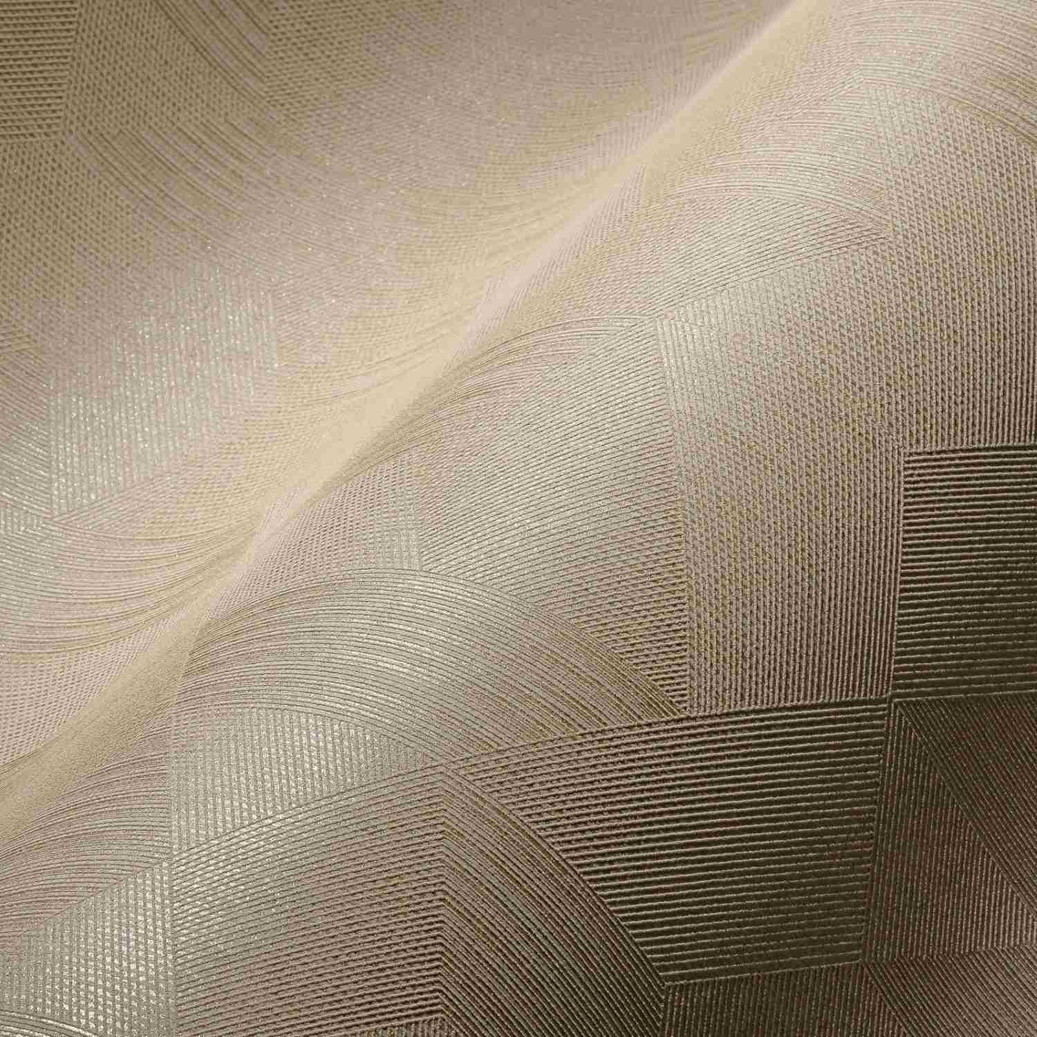 A.S. Creation | Villa | 375613 | Vliestapete | 3D Optik | 0.53 x 10.05 m | Beige | Gold