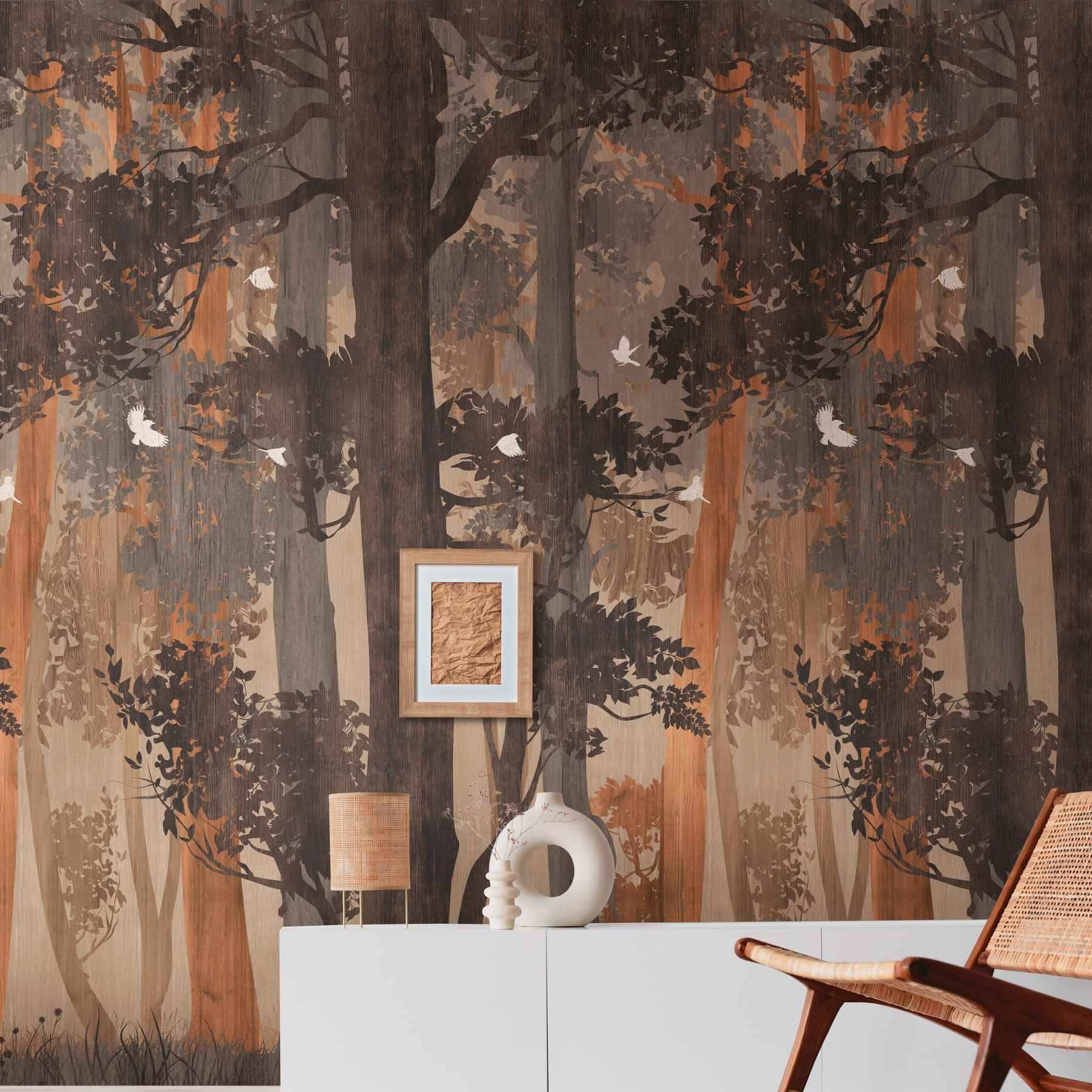 A.S. Creation Fototapete The Wall II 392371 Ein Motiv pro Rolle Botanisch Braun