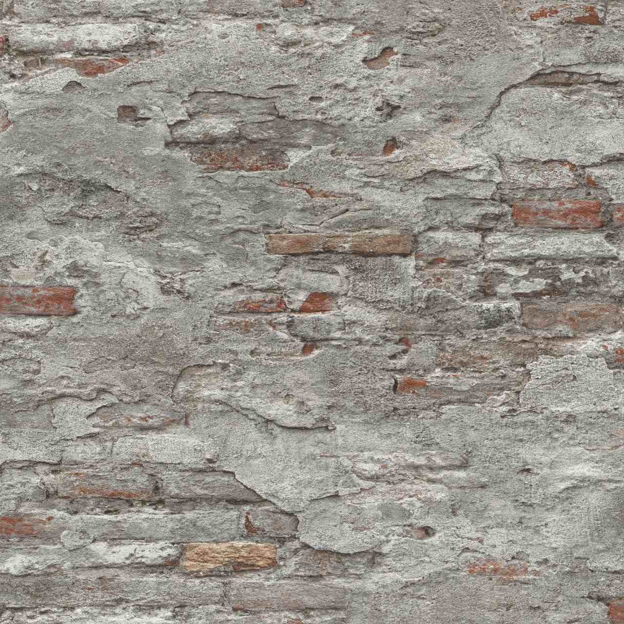 Rasch | Factory III | 939330 | Vliestapete | Steinoptik | 0.53 x 10.05 m | Grau