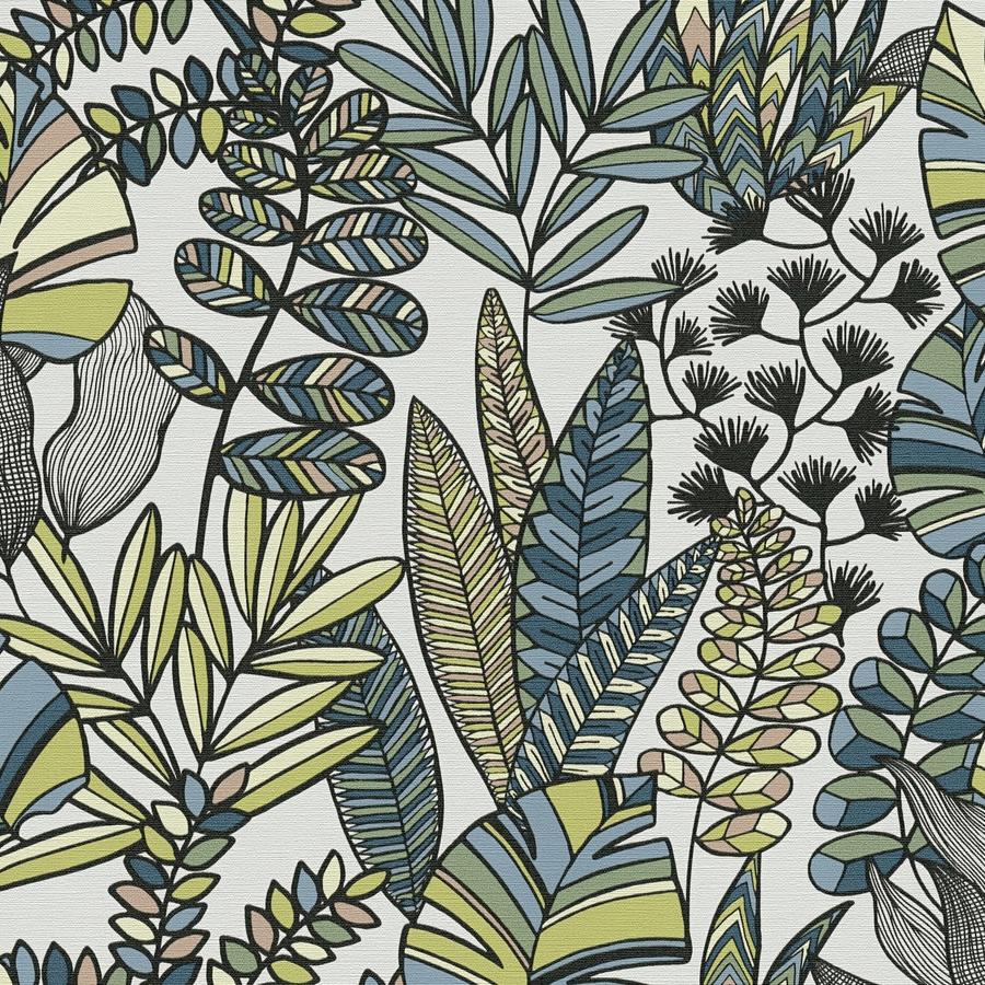 A.S. Creation | Antigua | 390951 | Vliestapete | Blumenoptik | 10.05 x 0.53 m | Weiß