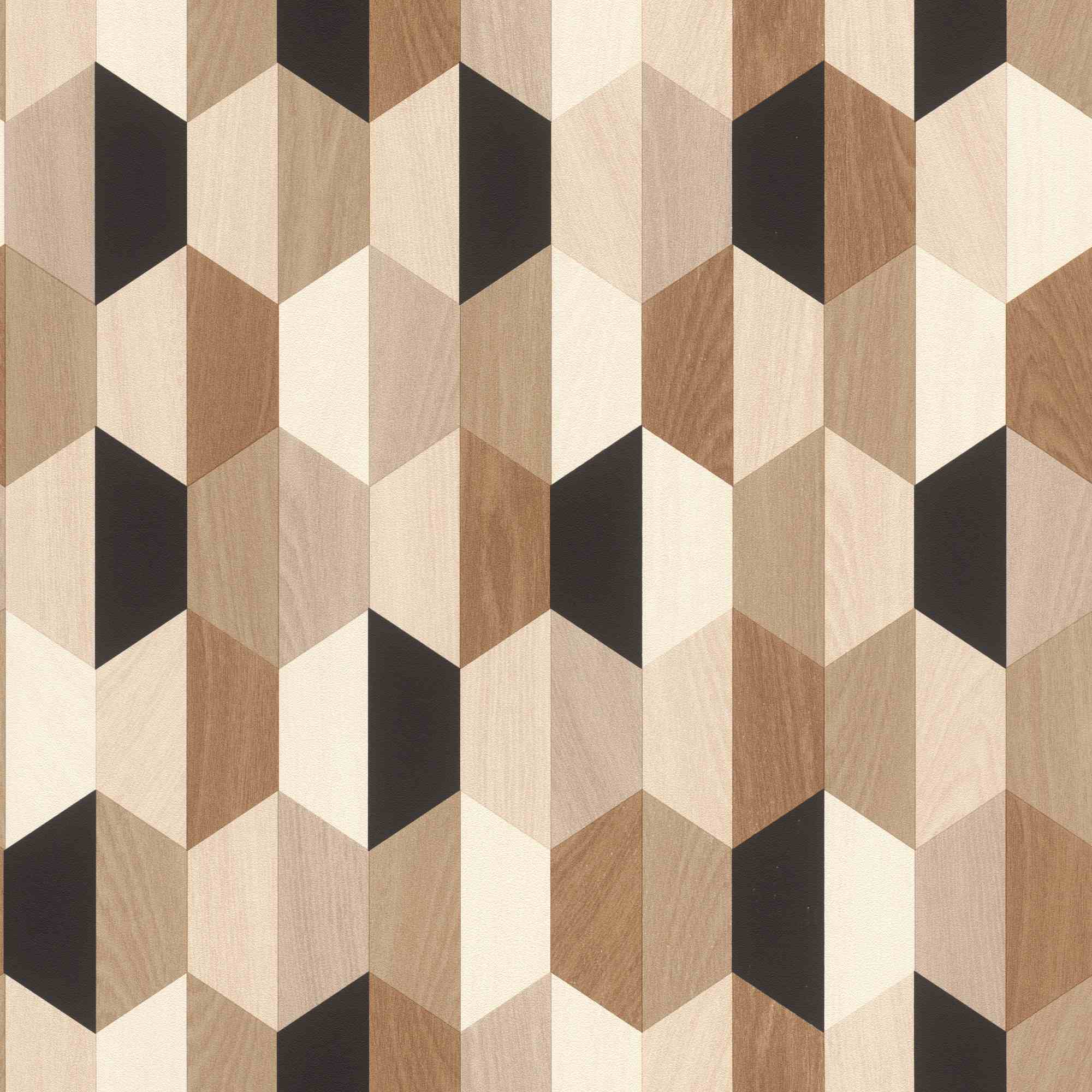 Rasch | Salsa | 466300 | Vliestapete | Muster & Motive | 10.05 x 0.53 m | Beige | Braun