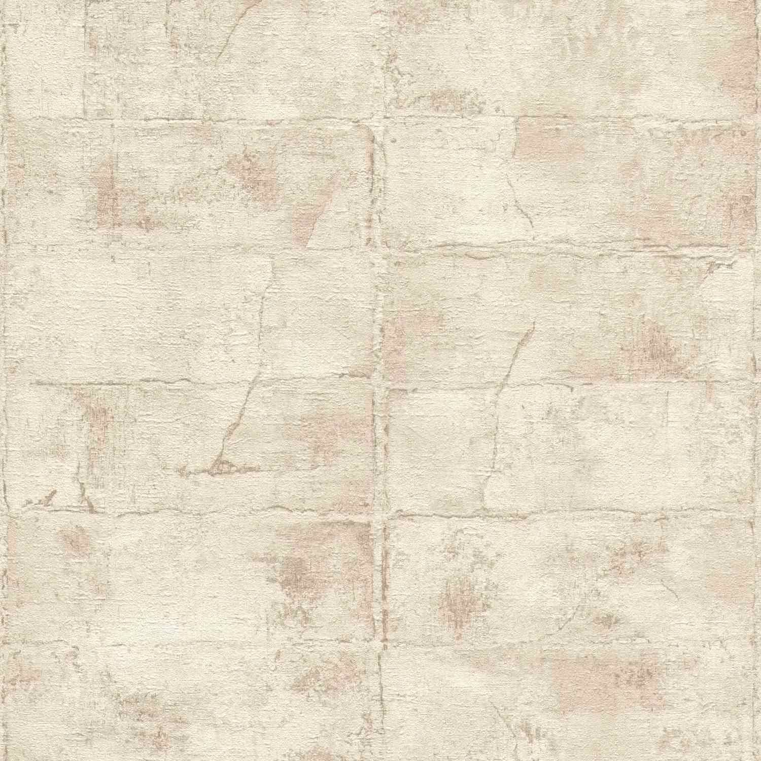 Rasch | Concrete | 520132 | Vliestapete | Steinoptik | 0.53 x 10.05 m | Grau | Beige