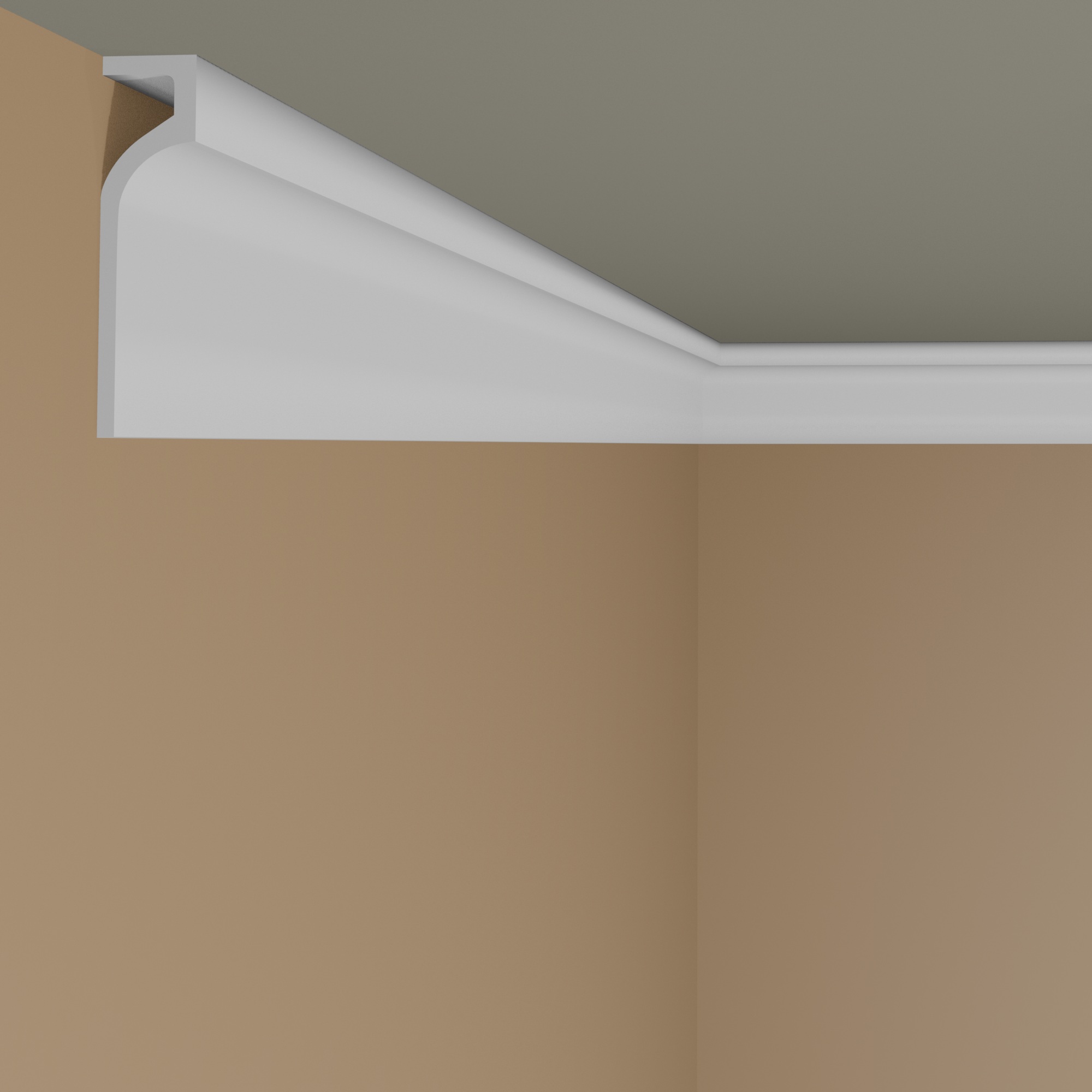 Elite Decor | Stuckleiste P895| Polyurethan | 130 x 31.6 x 2000 mm | Styropor Deckenleiste | Weiß