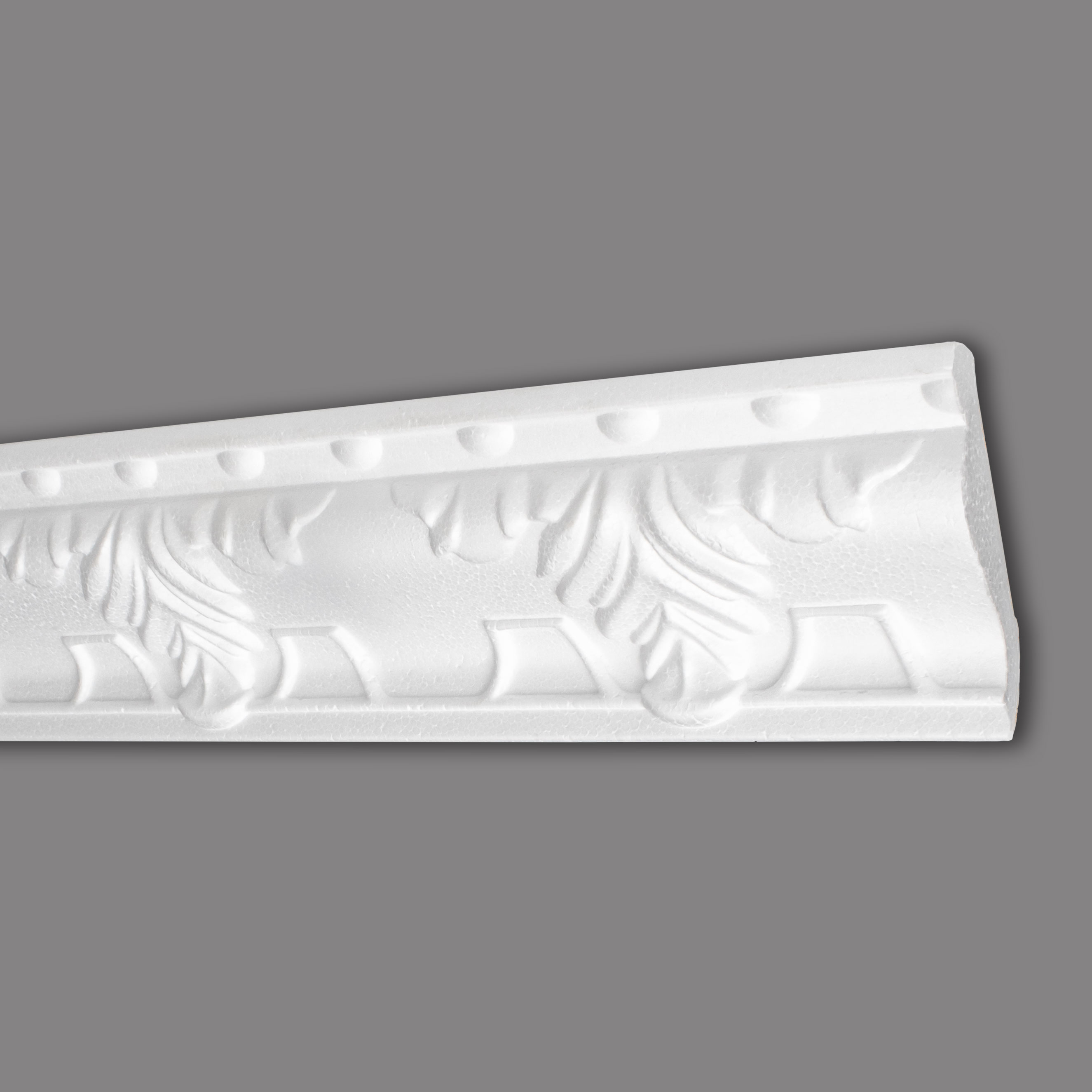 Marbet | Stuckleiste "B-16" | Styropor Deckenleiste | 43 x 63 x 2000 mm | Polystyrol Leiste | Weiß