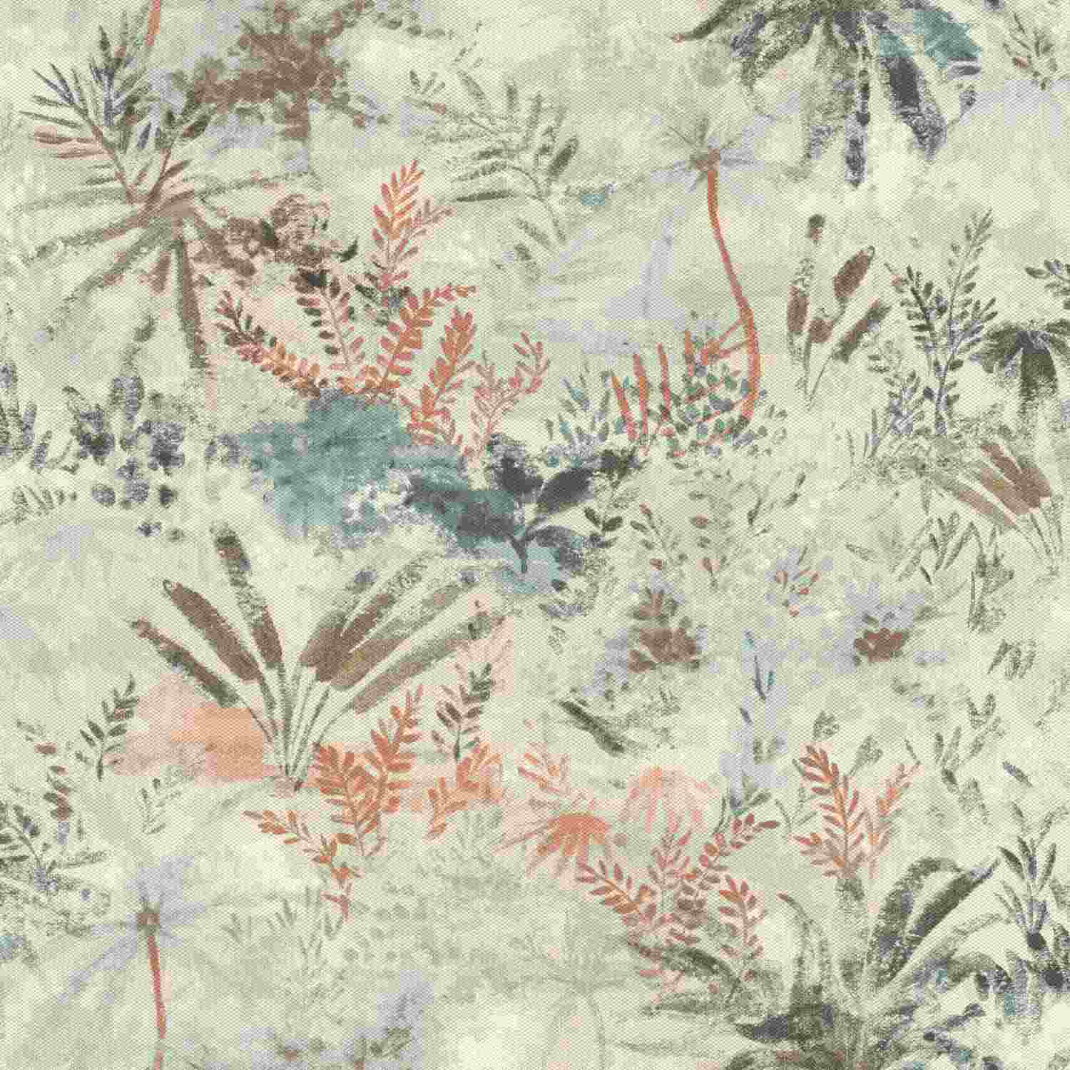Rasch | Poetry II | 543025 | Vliestapete | Botanisch | 0.53 x 10.05 m | Braun | Blau | Grün