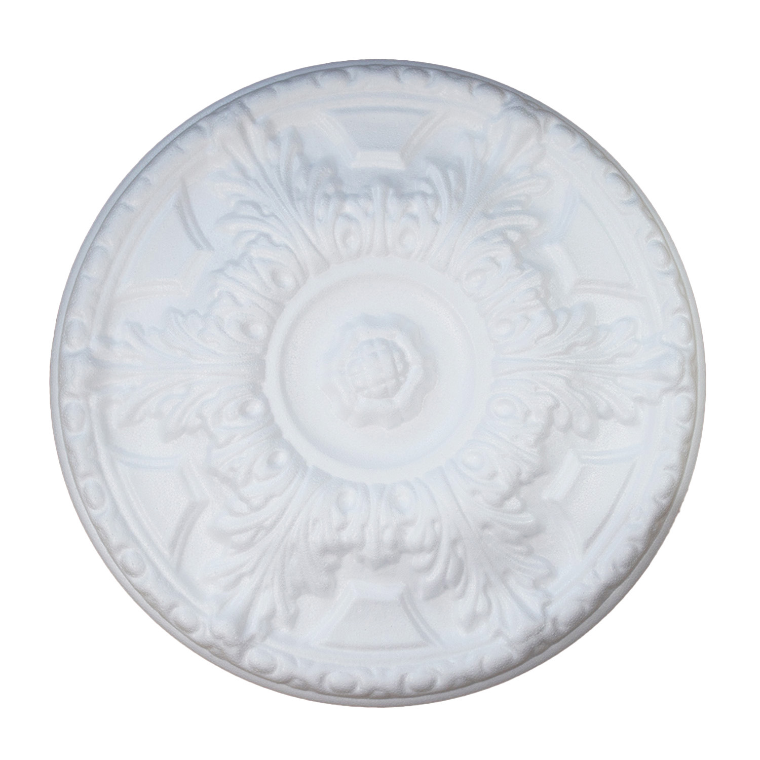 Marbet | Deckenrosette R2 | Ø 40 cm | Styropor | weiß