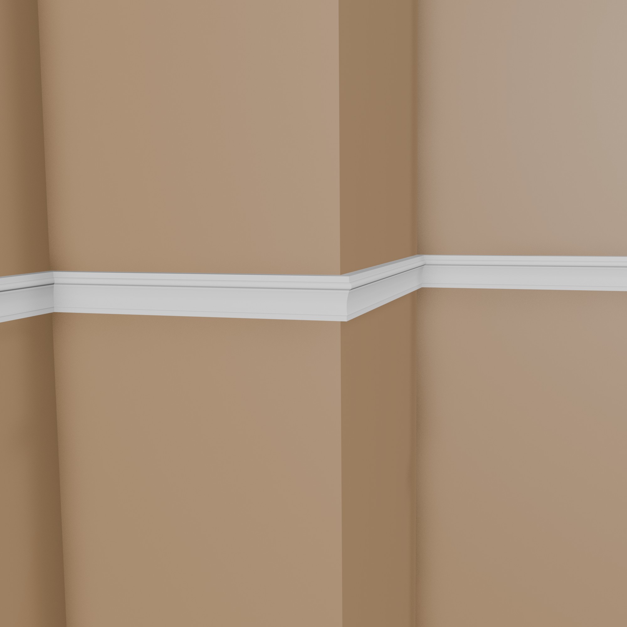 PROVISTON | Zierleiste "NE007" | 23 x 73 x 2000 mm | Weiß | Wandleiste | Wanddekoration | Hochwertig