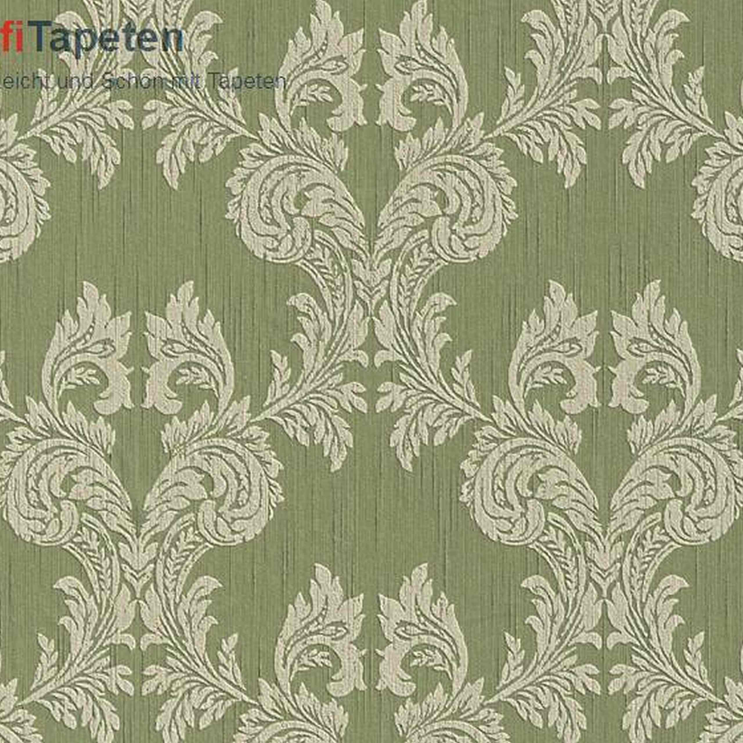 A.S. Creation | Tessuto | 956304 | Vliestapete | Barock | 0.53 x 10.05 m | Grün