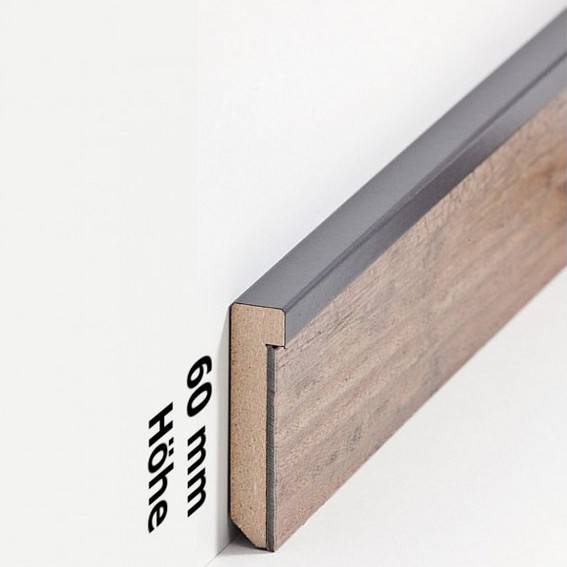 Design Fußleiste für Vinylboden "Frankfurt" - anthrazit - 6 mm Höhe (MDF foliert - 725.5128) (Default) Design Fußleiste für Vinylboden "Frankfurt" - anthrazit - 6 mm Höhe (MDF foliert - 725.5128) (Default)