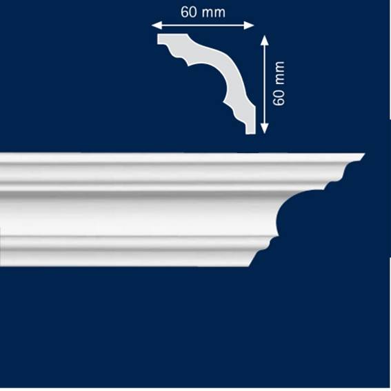 Wiesemann | Innenwinkel "Cascade" | Polystyrol | 60 x 60 x 200 mm | Robust | Langlebig Wiesemann | Innenwinkel "Cascade" | Polystyrol | 60 x 60 x 200 mm | Robust | Langlebig