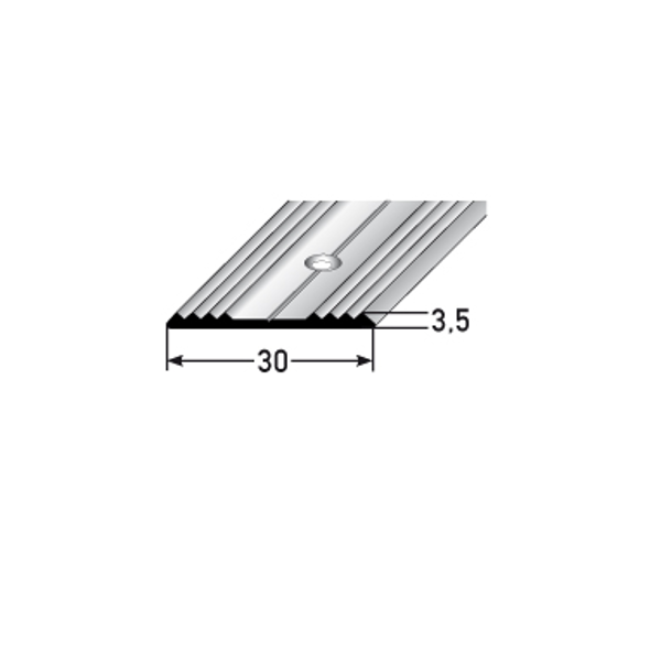 Auer | Übergangsprofil Hilversum | Höhe 3.5 mm | Breite 30 mm | Übergangsschiene | Edelstahl Auer | Übergangsprofil Hilversum | Höhe 3.5 mm | Breite 30 mm | Übergangsschiene | Edelstahl