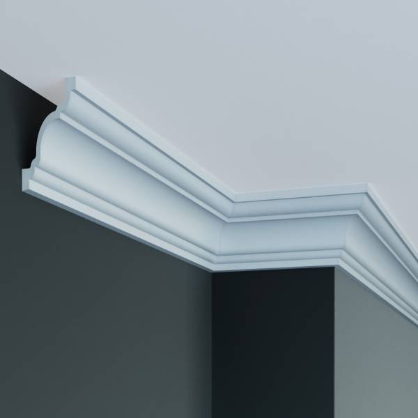 Elite Decor | Stuckleiste P819| Polyurethan | 68 x 68 x 2000 mm | Styropor Deckenleiste | Weiß Elite Decor | Stuckleiste P819| Polyurethan | 68 x 68 x 2000 mm | Styropor Deckenleiste | Weiß
