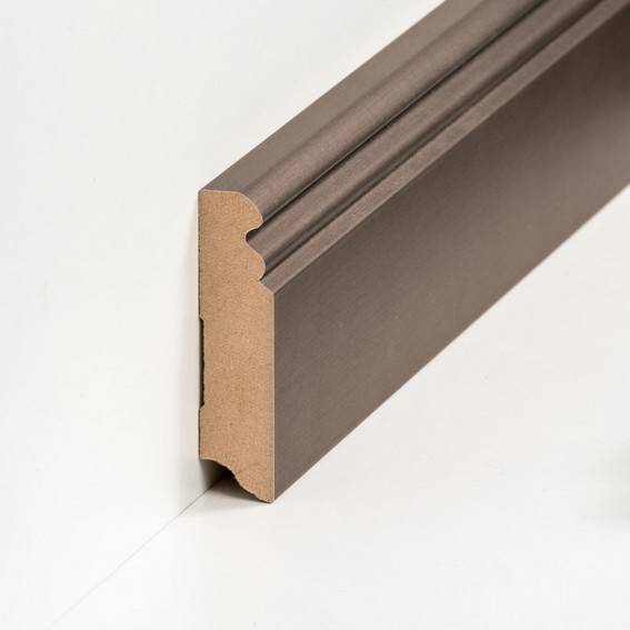 Fußleisten / Sockelleisten "Essen" (Berliner Profil / MDF foliert / 719.8.48) - Farbe: Bronze (Default) 2 Fußleisten / Sockelleisten "Essen" (Berliner Profil / MDF foliert / 719.8.48) - Farbe: Bronze (Default) 2