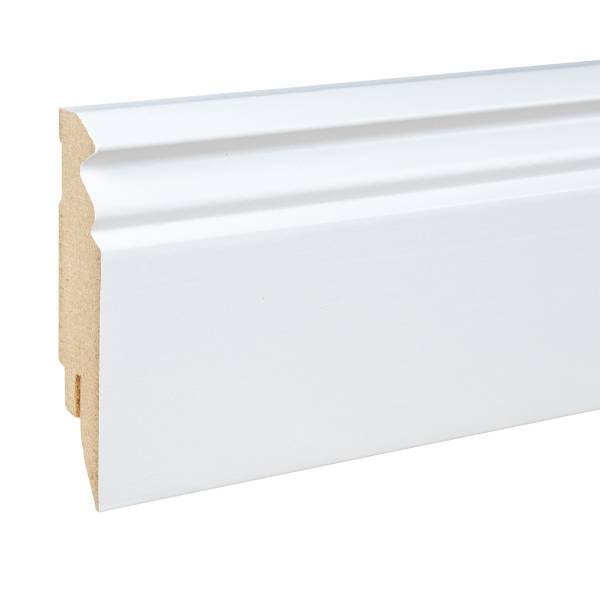 Kosche | Fußleiste Bergamo-3 | MDF | 72999 | 16 x 80 x 2500 mm | Weiß | Foliert | Hamburger Profil Kosche | Fußleiste Bergamo-3 | MDF | 72999 | 16 x 80 x 2500 mm | Weiß | Foliert | Hamburger Profil