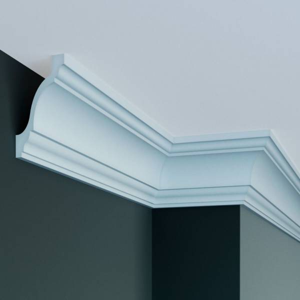 Elite Decor | Stuckleiste P835| Polyurethan | 83 x 83 x 2000 mm | Styropor Deckenleiste | Weiß Elite Decor | Stuckleiste P835| Polyurethan | 83 x 83 x 2000 mm | Styropor Deckenleiste | Weiß