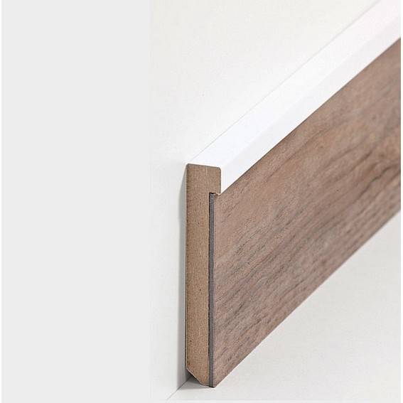 Design Fußleiste für Vinylboden "Münster" - weiß (MDF foliert - 725.7631) Design Fußleiste für Vinylboden "Münster" - weiß (MDF foliert - 725.7631)
