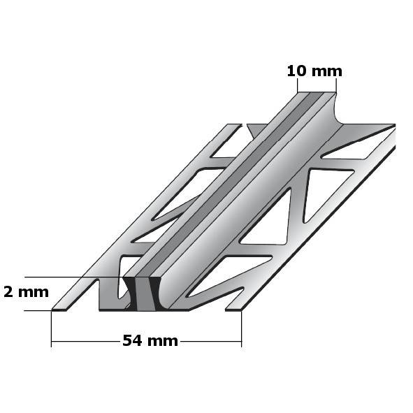 Auer | Dehnungsfugen- & Fliesenprofile Overloon | 54 x 2500 mm | Höhe 2 - 25 mm | Edelstahl Auer | Dehnungsfugen- & Fliesenprofile Overloon | 54 x 2500 mm | Höhe 2 - 25 mm | Edelstahl