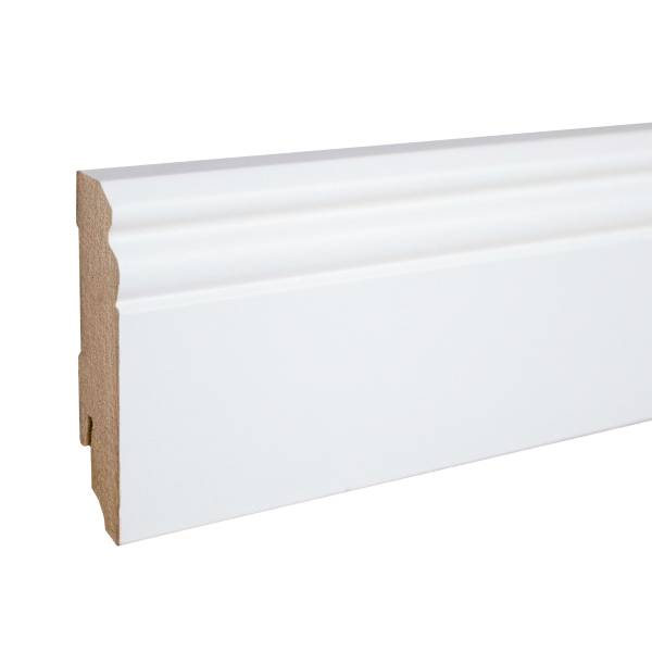 Neuhofer Sockelleiste "Düren" FU085L MDF 19 x 80 x 2400 mm Weiß Berliner Profil Neuhofer Sockelleiste "Düren" FU085L MDF 19 x 80 x 2400 mm Weiß Berliner Profil