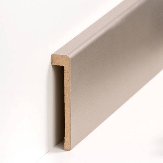 Abdeckleiste für Fliesensockel bis 85 mm (MDF foliert / 72.96.13.85.49) - Farbe: Champagner (Default) Abdeckleiste für Fliesensockel bis 85 mm (MDF foliert / 72.96.13.85.49) - Farbe: Champagner (Default)