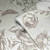 A.S. Creation | MY HOME. MY SPA. | 387001 | Vliestapete | Blumenoptik | 0.53 x 10.05 m | Grau