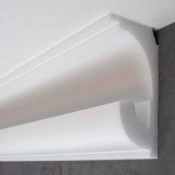 PROVISTON | Lichtleiste "LL4" | Polystyrol Stuckleiste | 64 x 132 x 2000 mm | Weiß | Deckenleiste PROVISTON | Lichtleiste "LL4" | Polystyrol Stuckleiste | 64 x 132 x 2000 mm | Weiß | Deckenleiste