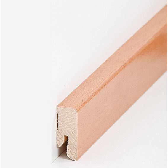 Sockelleisten "Halle" - Buche gedämpft (Echtholzfurnier / 16.4.6) Sockelleisten "Halle" - Buche gedämpft (Echtholzfurnier / 16.4.6)