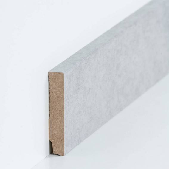 Fußleisten / Sockelleisten "Celle" (MDF foliert / 721.168.44) - Farbe: Beton (Default) Fußleisten / Sockelleisten "Celle" (MDF foliert / 721.168.44) - Farbe: Beton (Default)
