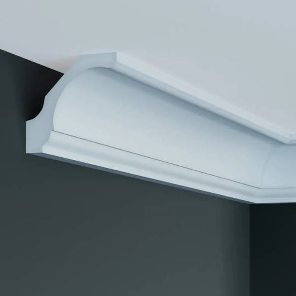 Elite Decor | Stuckleiste P935 | Polyurethan | 85 x 90 x 2000 mm | Styropor Deckenleiste | Weiß Elite Decor | Stuckleiste P935 | Polyurethan | 85 x 90 x 2000 mm | Styropor Deckenleiste | Weiß