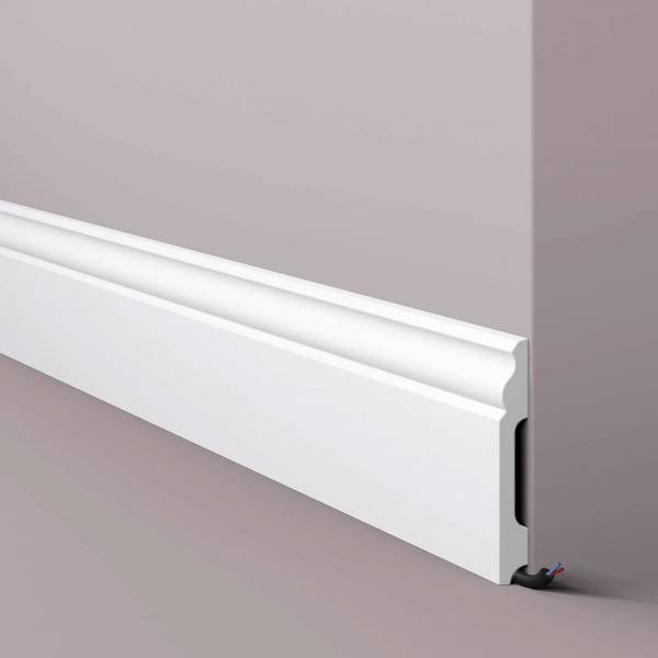 NMC Fußbodenleiste "Tilburg" FB2 WALLSTYL 13 x 100 x 2000 mm Polystyrol weiß NMC Fußbodenleiste "Tilburg" FB2 WALLSTYL 13 x 100 x 2000 mm Polystyrol weiß