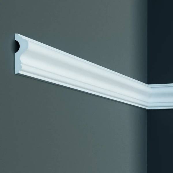 Elite Decor | Stuckleiste CR889 | Polystyrol | 26 x 62 x 2000 mm | Weiß | Styropor Zierleiste Elite Decor | Stuckleiste CR889 | Polystyrol | 26 x 62 x 2000 mm | Weiß | Styropor Zierleiste