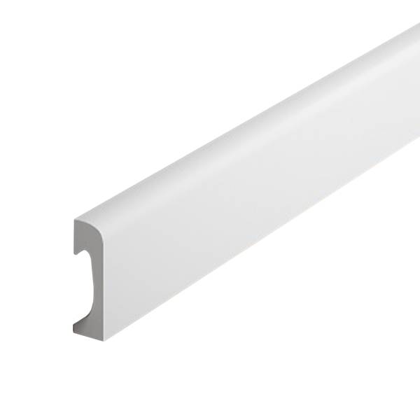 PROVISTON | Sockelleiste "NE004P" | 15 x 50 x 2000 mm | Satin Weiß | Fußleiste | Mit Kabelkanal PROVISTON | Sockelleiste "NE004P" | 15 x 50 x 2000 mm | Satin Weiß | Fußleiste | Mit Kabelkanal