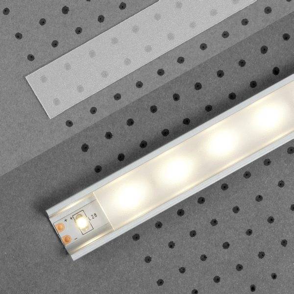 Topmet | Klick Abdeckung für LED-Aluminiumprofile | Typ "F" | Robust | Langlebig Topmet | Klick Abdeckung für LED-Aluminiumprofile | Typ "F" | Robust | Langlebig
