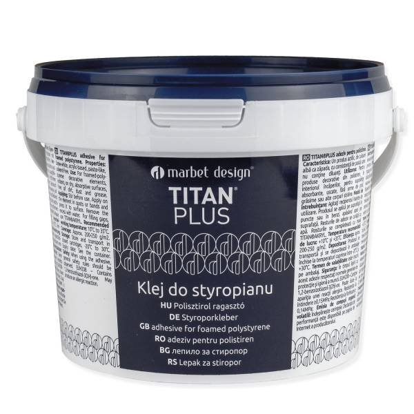 Marbet | Styroporkleber Titan Plus | Eimer | Stuckleisten Kleber | Starker Halt | Für Innenräume Marbet | Styroporkleber Titan Plus | Eimer | Stuckleisten Kleber | Starker Halt | Für Innenräume