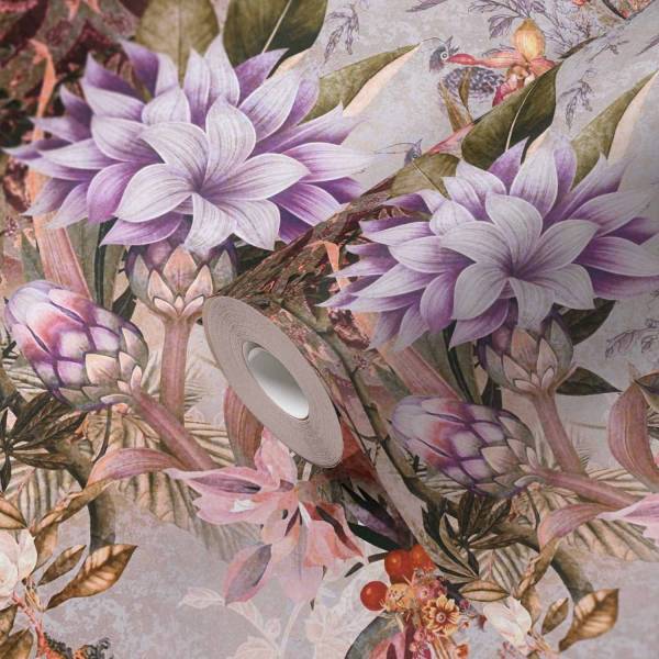 A.S. Creation | Dream Flowery | 381773 | Vliestapete | Blumenoptik | 0.53 x 10.05 m | Beige | Lila A.S. Creation | Dream Flowery | 381773 | Vliestapete | Blumenoptik | 0.53 x 10.05 m | Beige | Lila