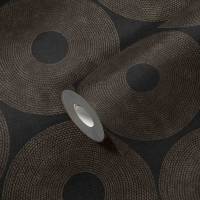 A.S. Creation | Desert Lodge | 385242 | Vliestapete | Punkte & Kreise | 0.53 x 10.05 m | Schwarz