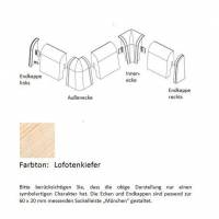 Endkappen und Ecken für MDF-Sockelleisten - Lofotenkiefer