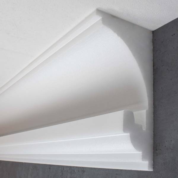 PROVISTON | Lichtleiste "LL3" | Polystyrol Stuckleiste | 93 x 182 x 2000 mm | Weiß | Deckenleiste PROVISTON | Lichtleiste "LL3" | Polystyrol Stuckleiste | 93 x 182 x 2000 mm | Weiß | Deckenleiste