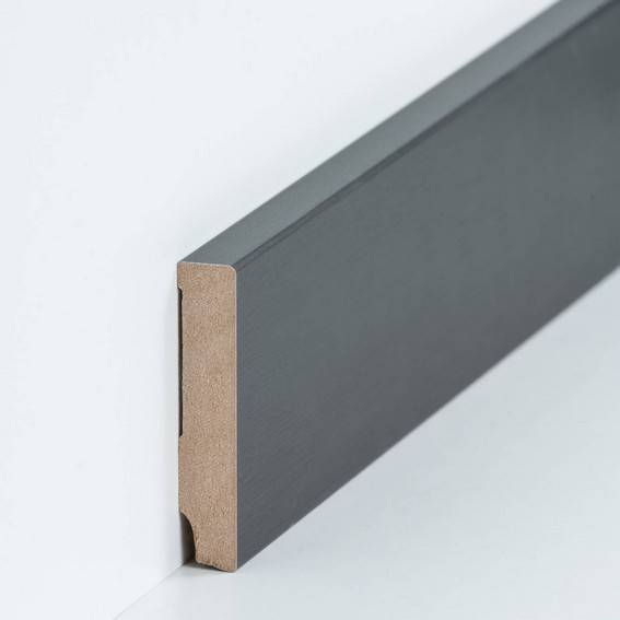 Fußleisten / Sockelleisten "Celle" (MDF foliert / 721.168.47) - Farbe: Titan (Default) Fußleisten / Sockelleisten "Celle" (MDF foliert / 721.168.47) - Farbe: Titan (Default)