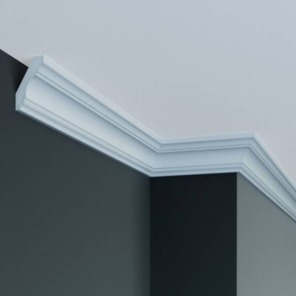 Elite Decor Stuckleiste P822| Polyurethan 50 x 48 x 2000 mm Styropor Deckenleiste Weiß Elite Decor Stuckleiste P822| Polyurethan 50 x 48 x 2000 mm Styropor Deckenleiste Weiß