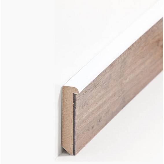 Design Fußleiste für Vinylboden "Hannover" - weiß (MDF foliert - 726.5131) Design Fußleiste für Vinylboden "Hannover" - weiß (MDF foliert - 726.5131)