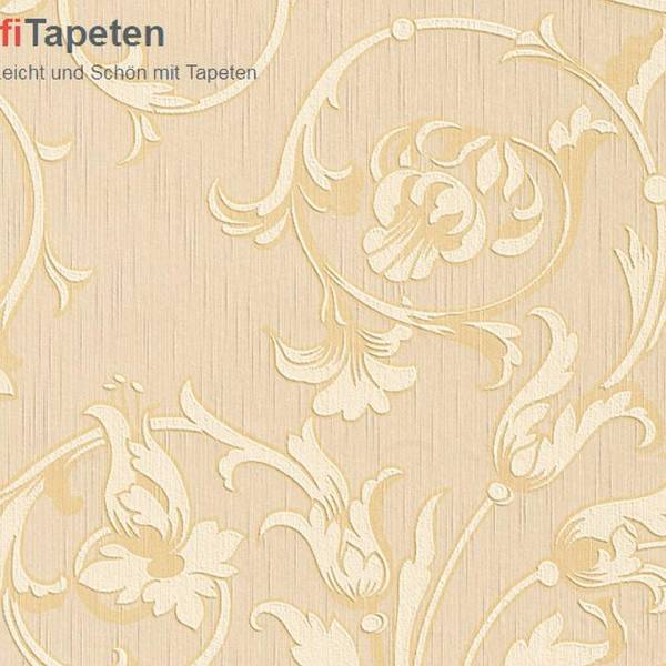 A.S. Creation | Tessuto | 956332 | Vliestapete | Blumenoptik | 0.53 x 10.05 m | Beige