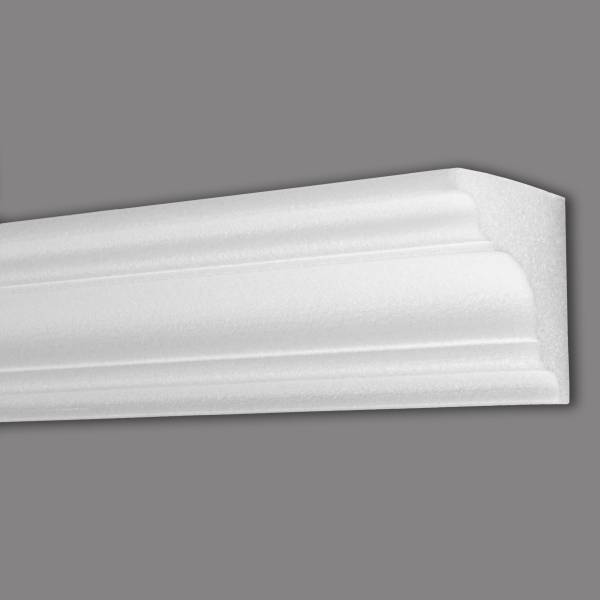 Wiesemann | Vorhangleiste "Frankfurt 18" | Polystyrol | 71 x 71 x 2000 mm | Deckenleiste | Weiß Wiesemann | Vorhangleiste "Frankfurt 18" | Polystyrol | 71 x 71 x 2000 mm | Deckenleiste | Weiß